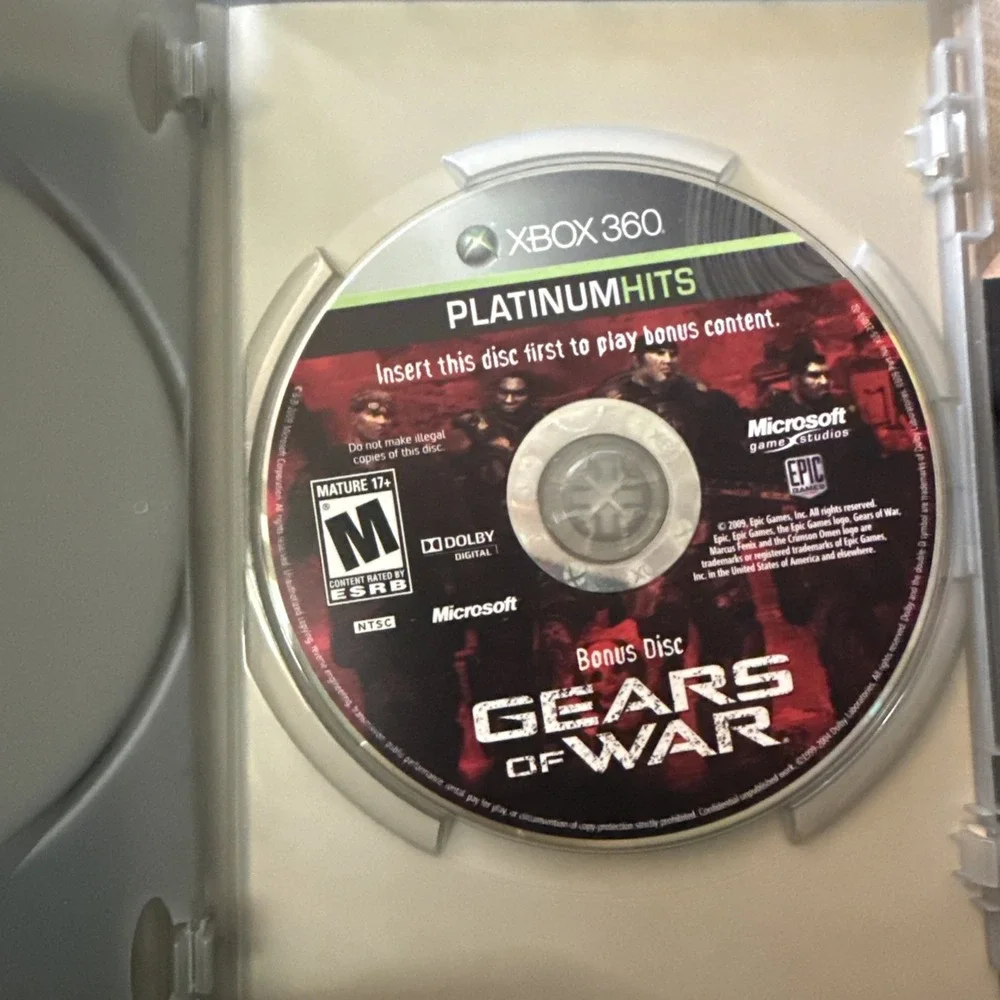 Gears of War (Microsoft Xbox 360, 2006) CIB COMPLETE Tested With Bonus Disc